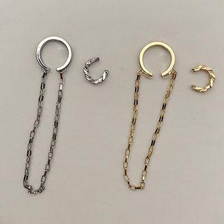 Non-matching Chained Earring