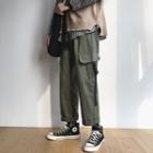 Cropped Cargo Straight-fit Pants