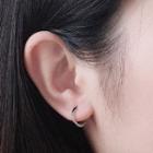 Hoop Sterling Silver Earring 1 Pair - Silver - One Size