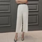 Cropped Pleated Linen Pants