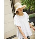 Round-neck Ruffle-detail T-shirt