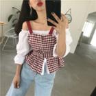 Check Mock-two Blouse