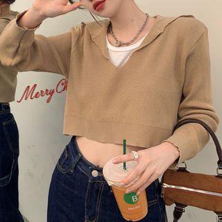 Cropped Hooded Sweater / Tank Top