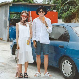 Couple Matching Shirt / Basic Shorts / Sleeveless Dress