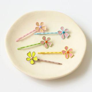 Set Of 2: Glaze Flower Hair Pin