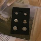 Set: Alloy Flower Earring (assorted Designs) D21a - Set - One Size