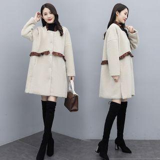 Fleece Ruffle Coat
