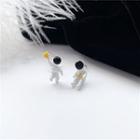 Alloy Astronaut Earring 1 Pair - Earrings - White & Gold - One Size
