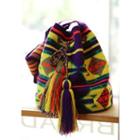 Pattern Tassel Shoulder Bag