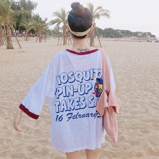 Printed Tipped Long Sleeve T-shirt
