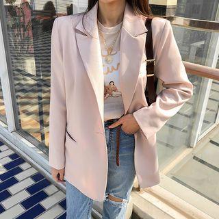 1-button Pastel Color Blazer