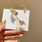 Butterfly Rhinestone Alloy Cuff Earring E5195 - Gold - One Size