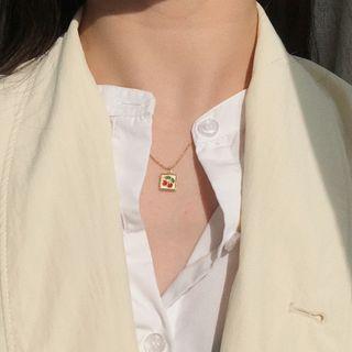 Cherry Pendant Stainless Steel Necklace 1 Piece - Gold - One Size