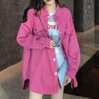 Oversized Denim Shirt Rose Pink - One Size