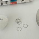 Chain & Skinny Ring Set (4 Pcs) Silver - One Size