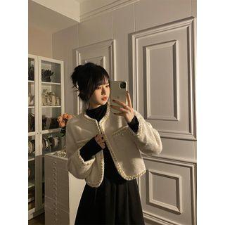 Fleece-lined Tweed Cropped Jacket