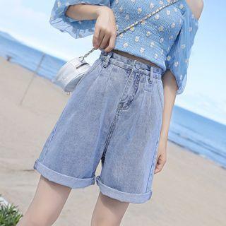 Denim Roll-up Shorts