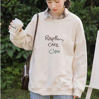 Oversized Lettering Sweatshirt Off-white - One Size