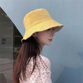 Double-sided Plain Cotton Bucket Hat