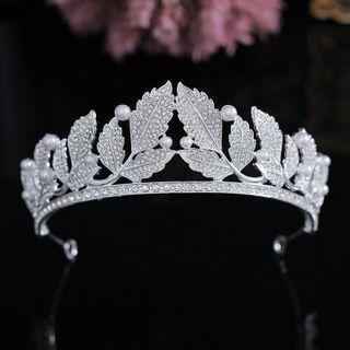 Wedding Leaf Faux Pearl Headband