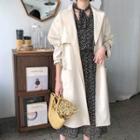 Open-front Boxy Trench Coat