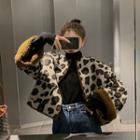Leopard Print Open-front Jacket