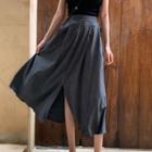 Midi A-line Skirt Gray - One Size