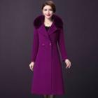 Furry Collared Long Coat