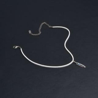 Feather Choker C1143 - White - One Size