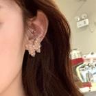 Faux Crystal Butterfly Earrings 1 Pair - As Shown In Figure - One Size
