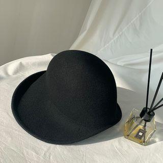 Woolen Cloche Hat Black - One Size
