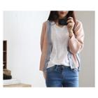 Drop-shoulder Color-block Cardigans