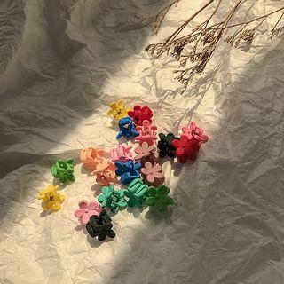 Acrylic Flower Mini Hair Clamp Yellow - One Size