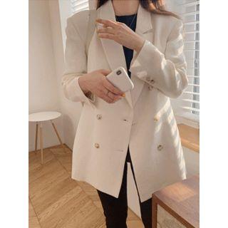 Double-breasted Linen Jacket One Size