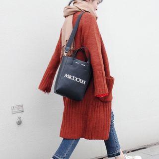 Faux-leather Tote Bag With Clutch