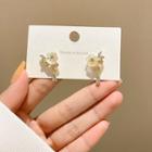 Flower Acrylic Alloy Earring 1 Pair - Gold - One Size