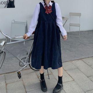 Bow Tie Shirt / Midi Jumper Dress