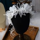 Floral Lace Wedding Crown 1pc - White - One Size