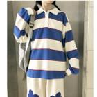 Striped Polo Shirt / Harem Pants