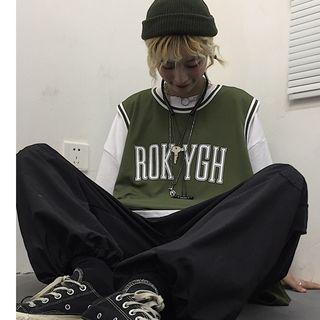 Couple Matching Lettering Vest / Short-sleeve T-shirt