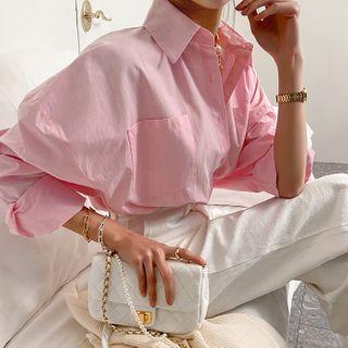 Dual-pocket Pastel Shirt
