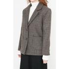 Single-breasted Checked Wool Blend Jacket