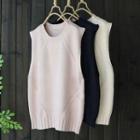 Crew-neck Knitted Vest