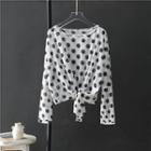 Dotted Open-front Jacket White - One Size