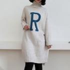 Turtleneck Letter Knit Dress