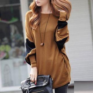 Two-tone Dolman Sleeve Tunic