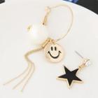 Smiley & Star Non-matching Earrings