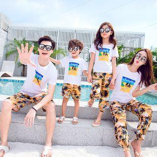 Family Matching Short-sleeve T-shirt / Shorts / Harem Pants / Set