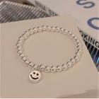 Couple Matching Smiley Face Bracelet Sl0453 - Silver - One Size
