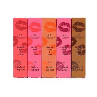 Rivecowe - Hybrid Lip Tint - 5 Colors #01 Hybrid Red